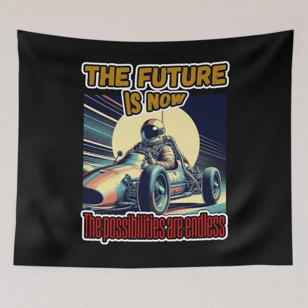 Item preview, The future is now, The possibilities are endless: Retro Rocket Ride on Mars in Red, Orange, and Yellow designed and sold by SplashTastic.
