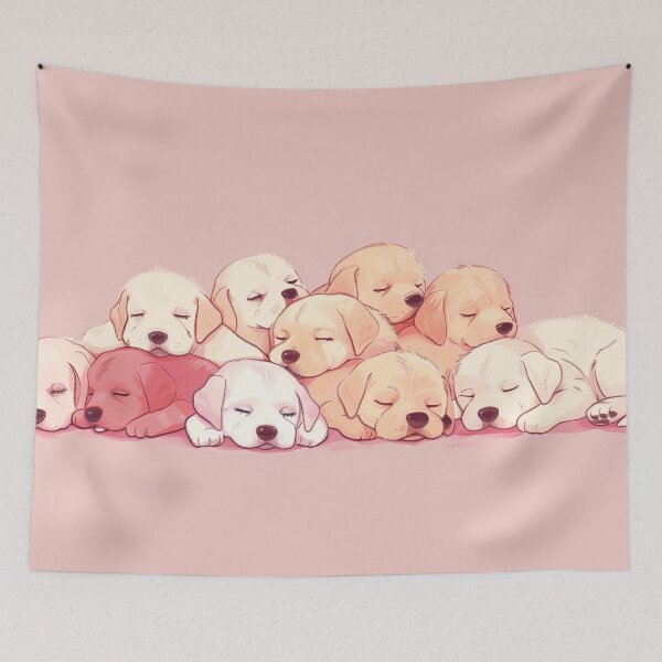 Item preview, pile of puppies designed and sold by PricklyPeanut.