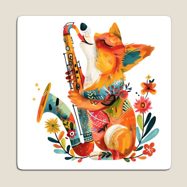 Item preview, Corgi plays the saxophone designed and sold by FlowersColorful.
