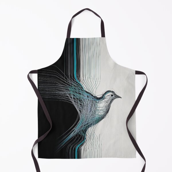 Item preview, A flaying bird with black and blue lines designed and sold by VenusArt06.