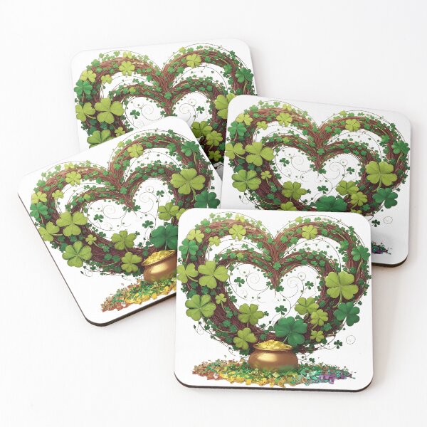 Item preview, St. Patrick’s Day shamrock floral Heart Clover designed and sold by najega911.