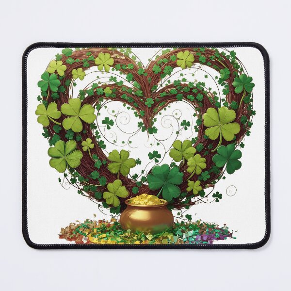 Item preview, St. Patrick’s Day shamrock floral Heart Clover designed and sold by najega911.
