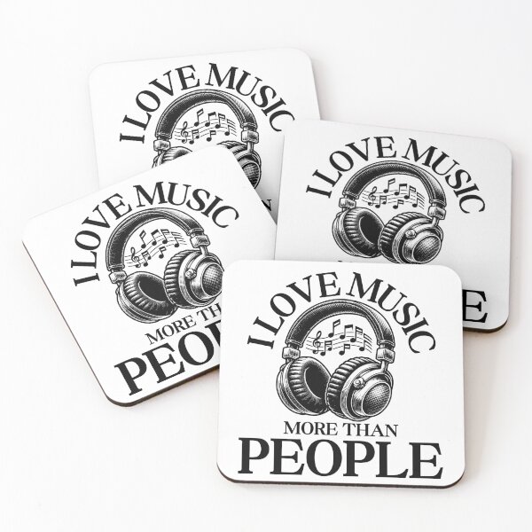 Item preview, I Love Music More Than People designed and sold by PeelZinc.