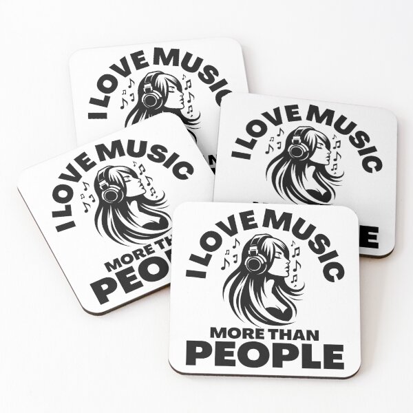 Item preview, I Love Music More Than People designed and sold by PeelZinc.