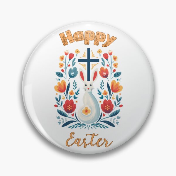 Item preview, Adorable Bunny And Cross Happy Easter Day designed and sold by BotunPeony.