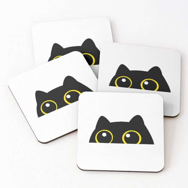 Item preview, Cute Peeker Black Cat designed and sold by PowesomePets.