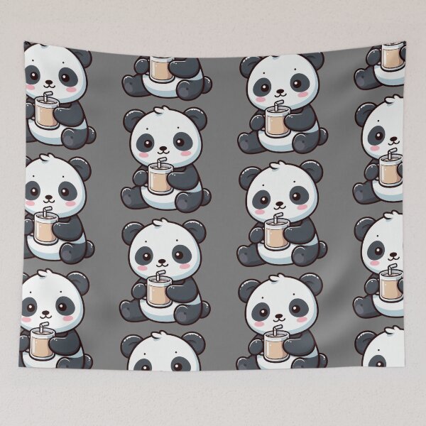 Item preview, Panda Bear Drinking Milk Tea,Clipart, Adorable Puppy Clipart, Cute Animals designed and sold by SnuggleSafari.