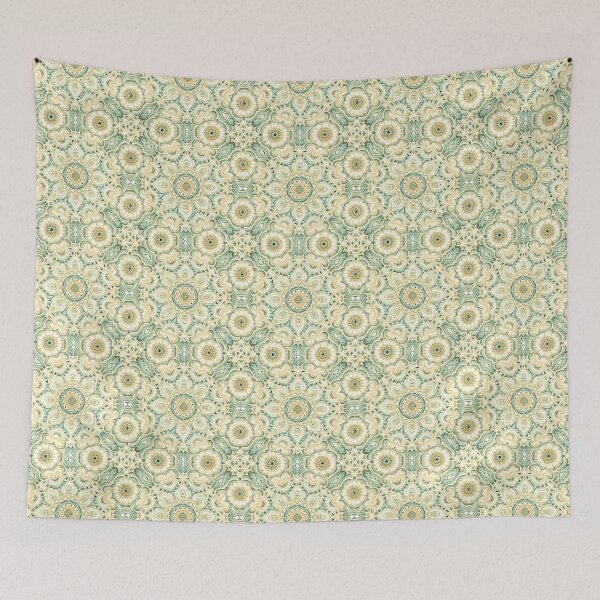 Item preview, Vector illustration of a Seamless pattern of leaves in shades of yellow and green in Phoenician design designed and sold by fotoryum.