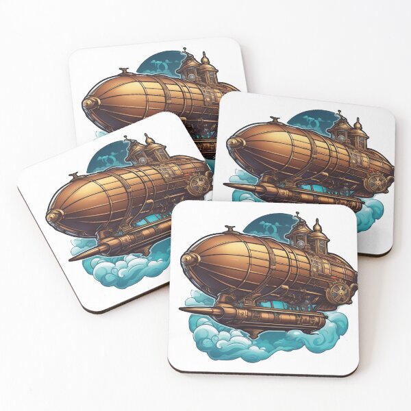 Item preview, Fantastic vintage style flying machine designed and sold by Ink-Kreativ.