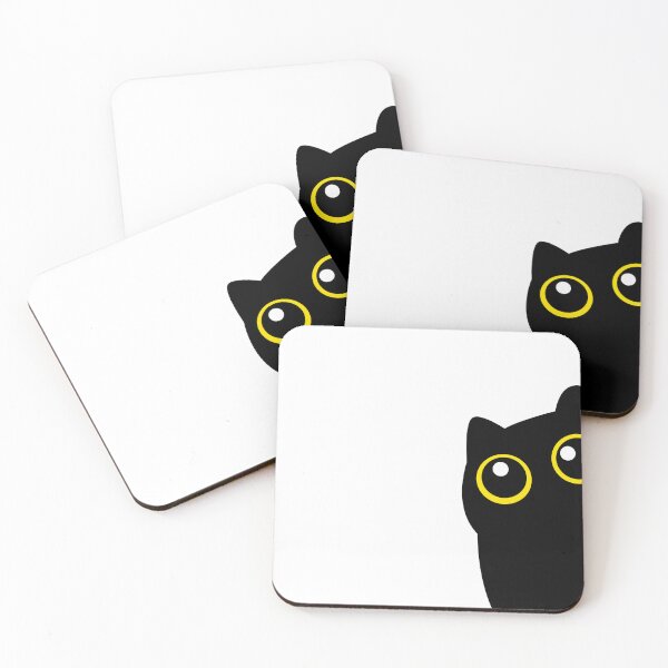 Item preview, Cute Peeker Black Cat designed and sold by PowesomePets.
