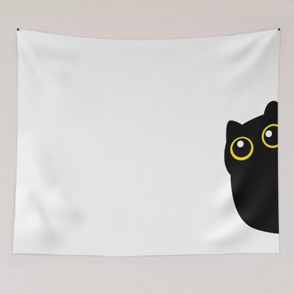 Item preview, Cute Peeker Black Cat designed and sold by PowesomePets.