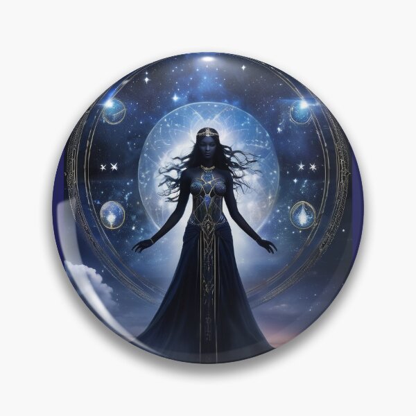 Item preview, Veil of Night: Portrait of Goddess Nyx designed and sold by NYXARTStudio.