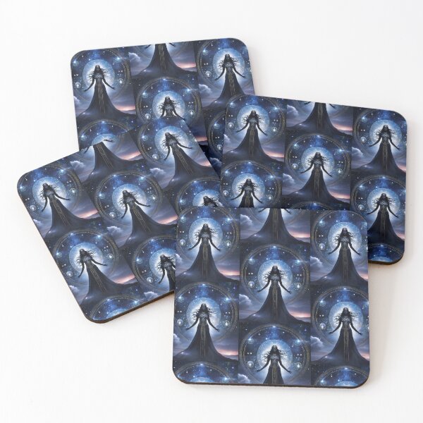 Item preview, Veil of Night: Portrait of Goddess Nyx designed and sold by NYXARTStudio.