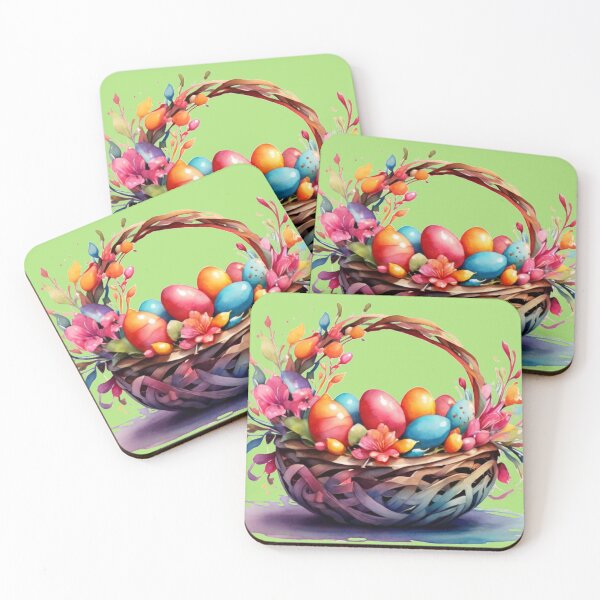 Item preview,  digital watercolor of an Easter basket designed and sold by Rose Design & Photos.