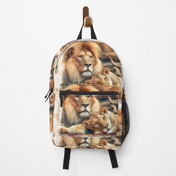 Item preview, Regal Repose: Resting Lions designed and sold by The Digital Compass.