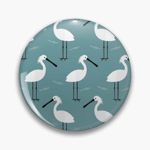 Item preview, Spoonbills on blue designed and sold by reneesillus.