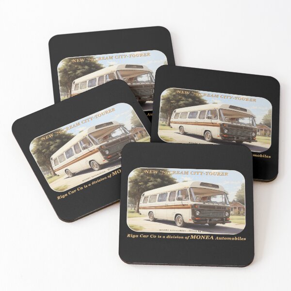 Item preview, Vintage car poster - Riga Car Co - 1979 city-tourer bus cream color designed and sold by Museum Of Non-Existing Art.