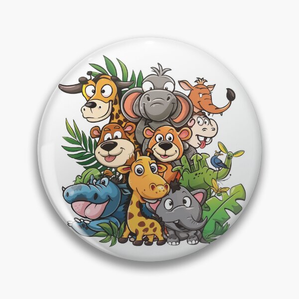Item preview, "Whimsical Animal Kingdom: Playful Cartoon Critters T-Shirt for Kids" designed and sold by sinisamaric1.