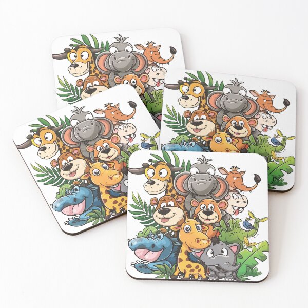 Item preview, "Whimsical Animal Kingdom: Playful Cartoon Critters T-Shirt for Kids" designed and sold by sinisamaric1.