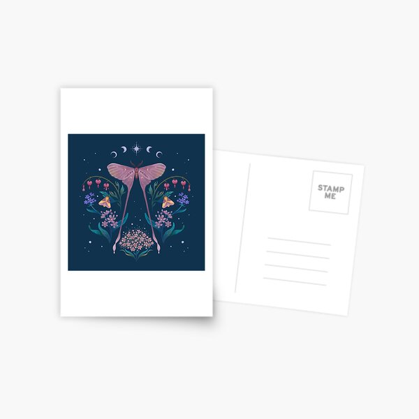 Item preview, Pink Moth and Bleeding Heart designed and sold by episodicDrawing.