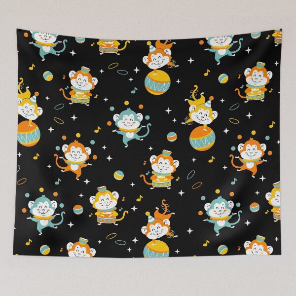Item preview, Circus monkeys designed and sold by Yuliia Studzinska.