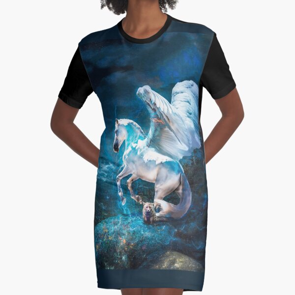 Flights of Fancy Graphic T-Shirt Dress