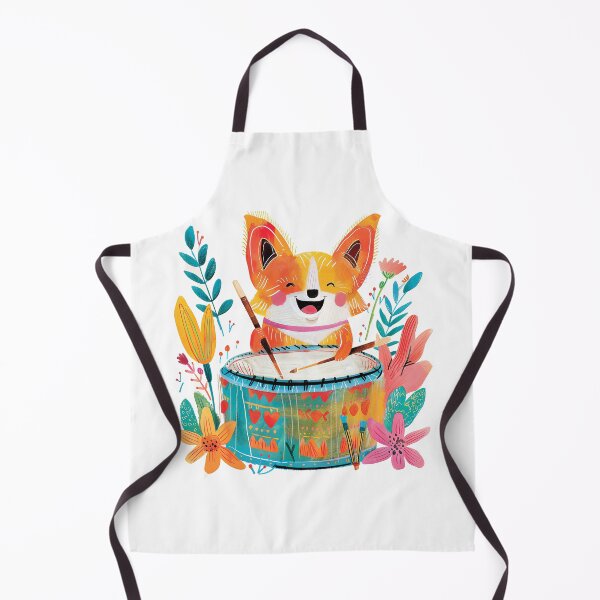 Item preview, Corgi plays drums designed and sold by FlowersColorful.