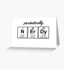 Periodically Nerdy Element Symbols Greeting Card