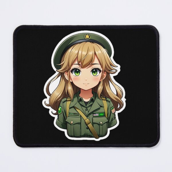 Item preview, Cute Anime Military Girl designed and sold by Bunmigraphics .