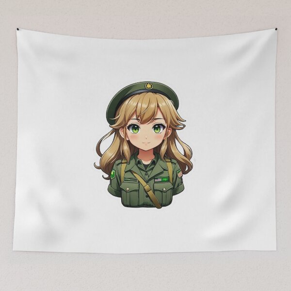 Item preview, Cute Anime Military Girl designed and sold by Bunmigraphics .