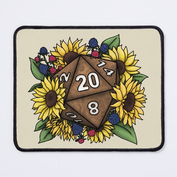 Item preview, Sunflower D20 Tabletop RPG Gaming Dice designed and sold by Cassidy June Art.