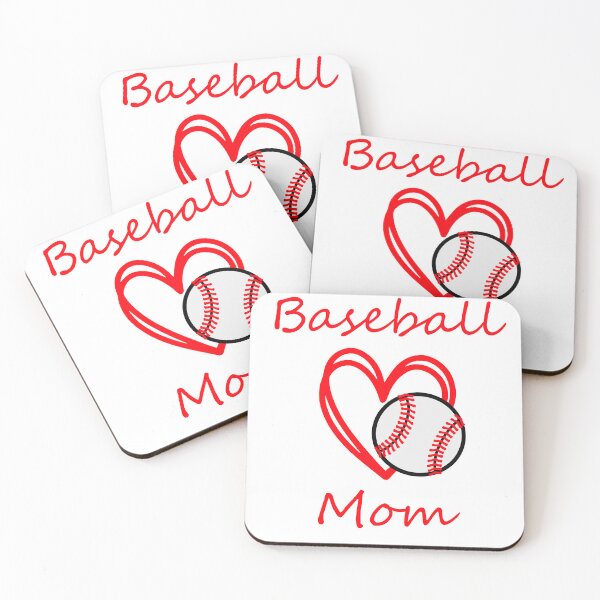 Artikelvorschau, Baseball Mom Herz & Ball Red Print Logo entworfen und verkauft von BLTD.Global Revolution.