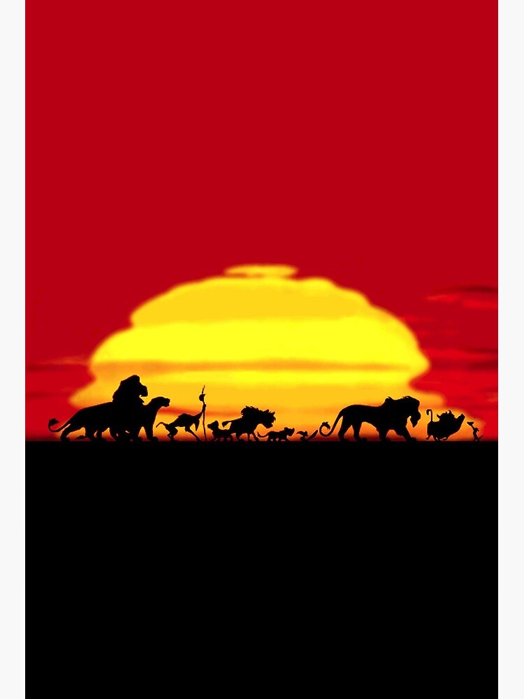 Sticker Mural Silhouettes des Personnages du Roi Lion