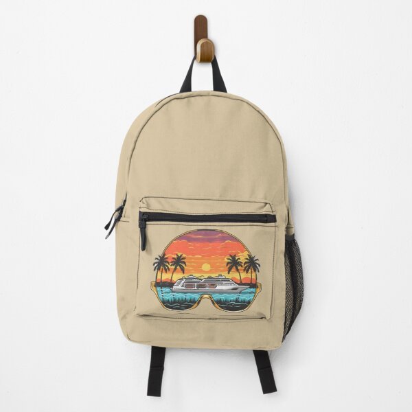 Item preview, sunglasses with a cruise ship palm trees sunset designed and sold by Firas Aljazzar.