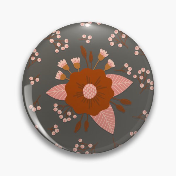 Item preview, warm colors spring flower set on dark background designed and sold by demonique.