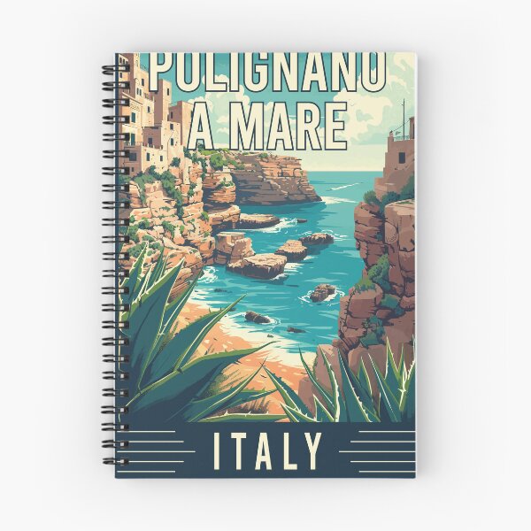Item preview, Coastal Splendor Awaits - Vintage Polignano a Mare Travel Art designed and sold by turtlestart.