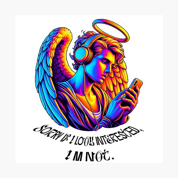 Item preview, Sorry if I look interested, I'm not. Heat map portrait Fallen Angels designed and sold by Fallen Angels.