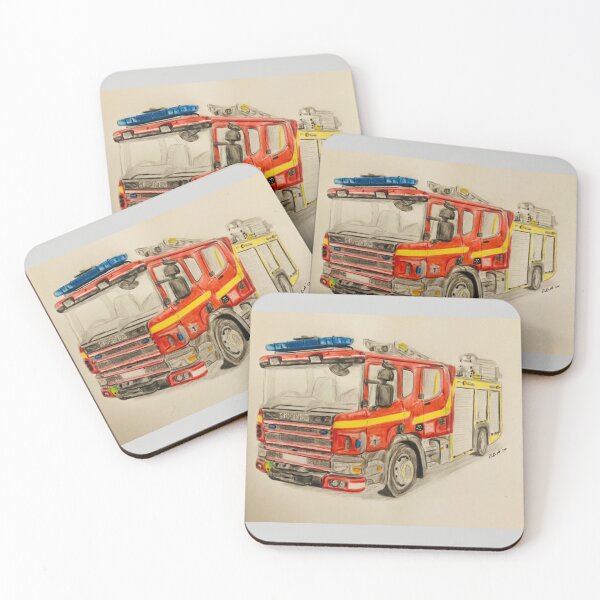 Item preview, Norfolk Fire truck prints designed and sold by Truck drawing art.