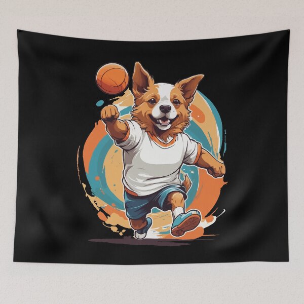 Item preview, Cute dog handball player streetwear designed and sold by LuminOrb.
