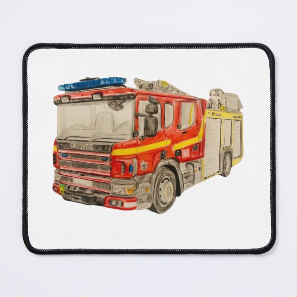 Item preview, Norfolk fire engine cut out design designed and sold by Truck drawing art.