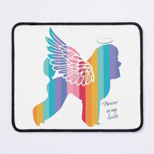 Item preview, Poodle Angel Wings Rainbow Bridge Pet Loss keepsakes designed and sold by ElizInspires.