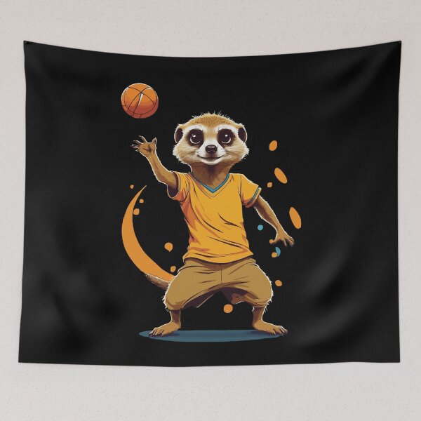 Item preview, Meerkat handball player streetwear style designed and sold by LuminOrb.