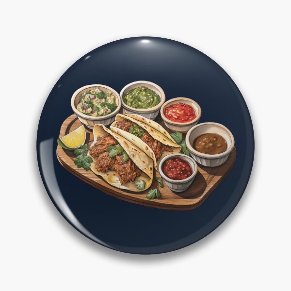 Item preview, Birria Tacos With Dipping Sauces Served On A Wooden Board designed and sold by Alicia Chee.