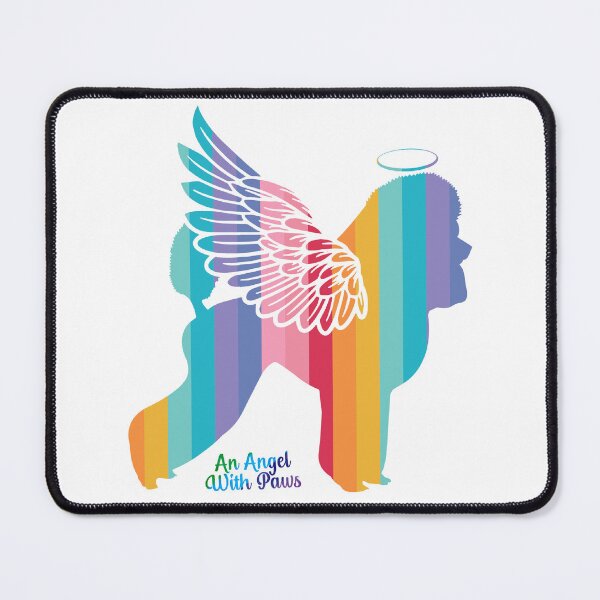 Item preview, Poodle Angel Wings Rainbow Bridge Pet Loss keepsakes designed and sold by ElizInspires.