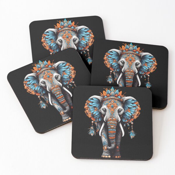 Item preview, Elephant Spiritual Mandala Dream Catcher Design designed and sold by LuminOrb.
