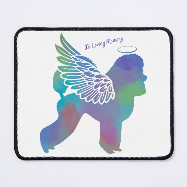 Item preview, Poodle Angel Wings Rainbow Bridge Pet Loss keepsakes designed and sold by ElizInspires.