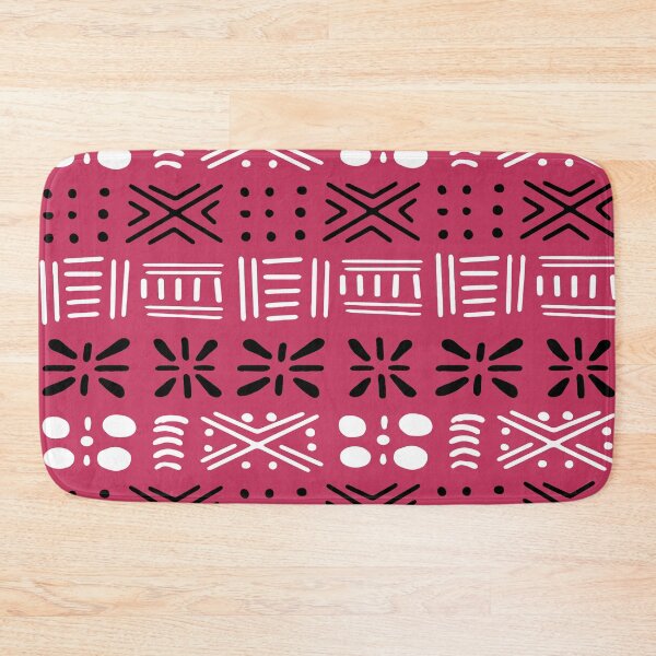 Item preview, pink bogolan fabric designed and sold by Wolagno.