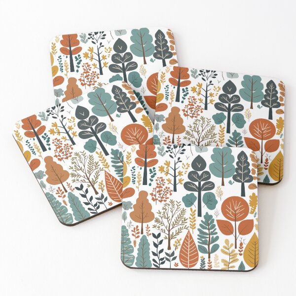 Item preview, Trees and leaves pattern designed and sold by Znikoma.