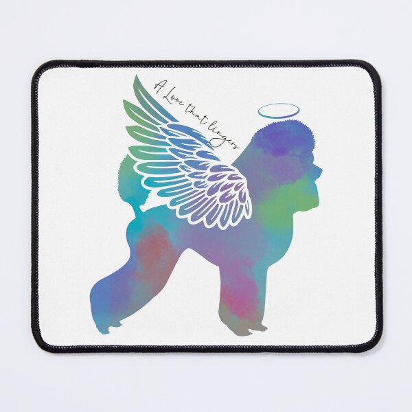 Item preview, Poodle Angel Wings Rainbow Bridge Pet Loss keepsakes designed and sold by ElizInspires.