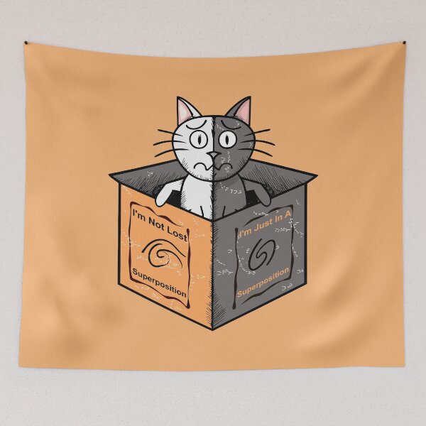 Item preview, Quantum Mystery Feline - Schrödinger's Paradoxical Purr-adox Art designed and sold by FebricFusion.